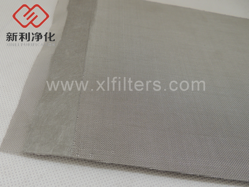 Sintered felt fiber with Protective wire mesh